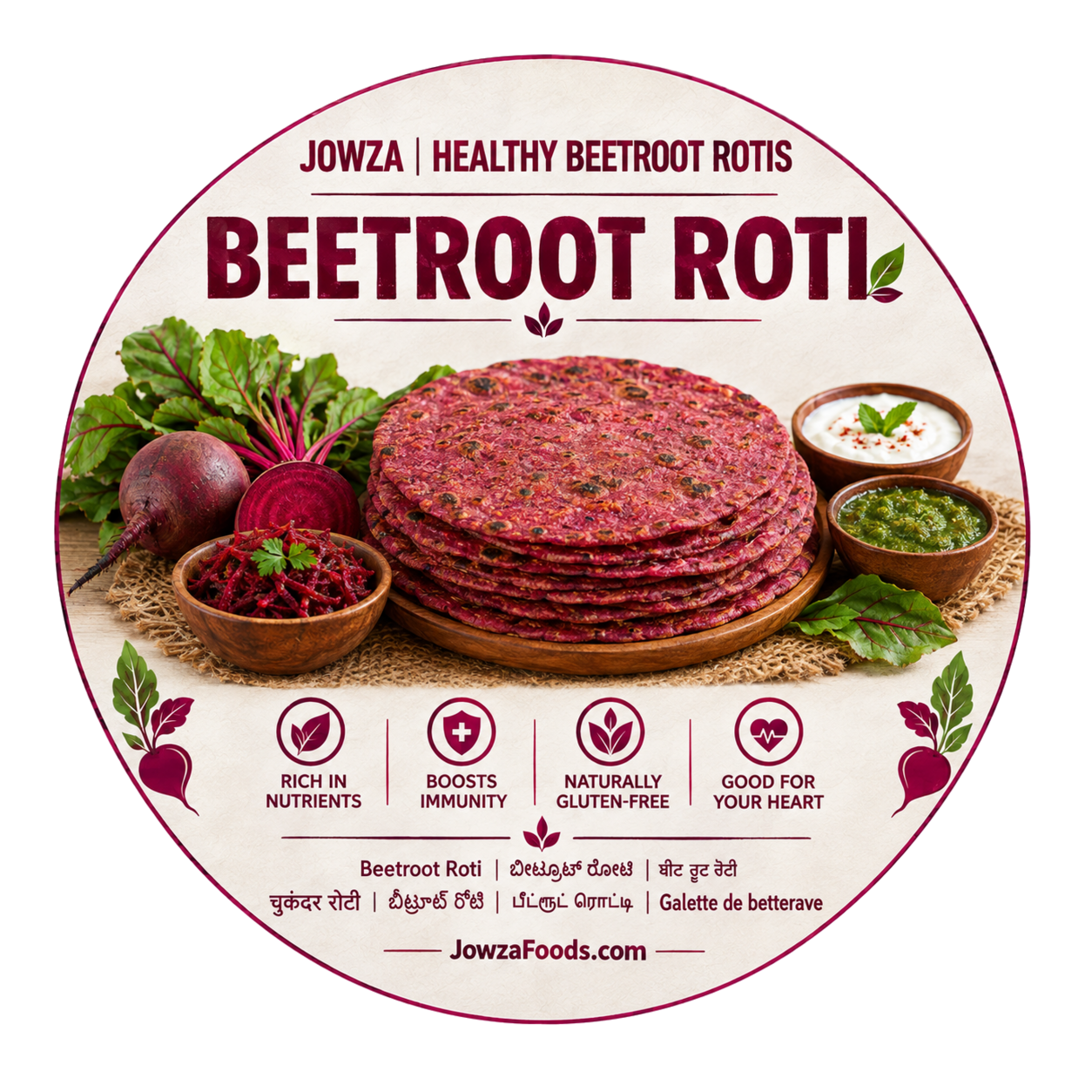 Beetroot Crisps (Chukandar Khadak Roti)
