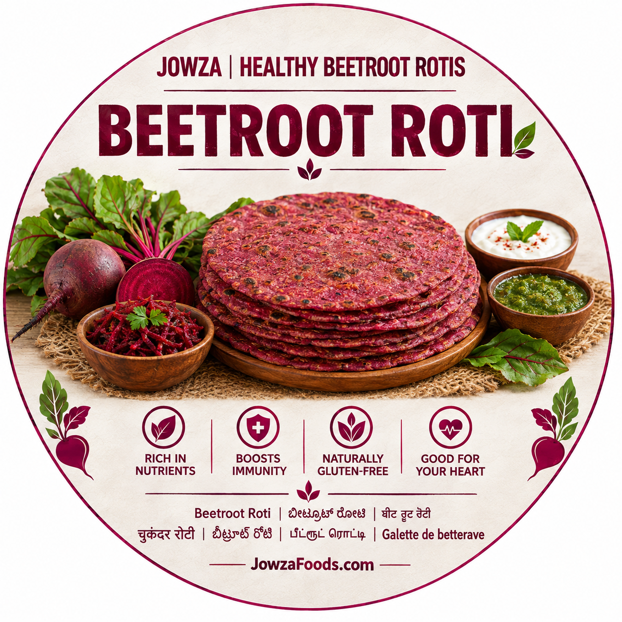 Beetroot Crisps (Chukandar Khadak Roti)