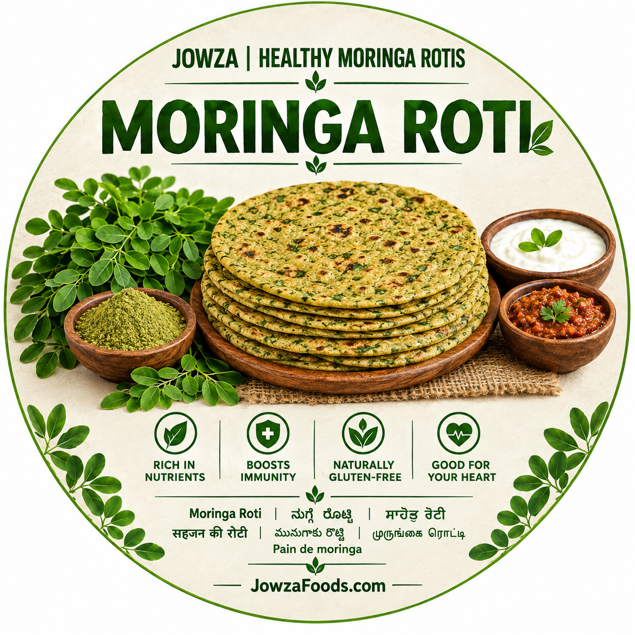 Moringa Crisps (Drumstick Khadak Roti)