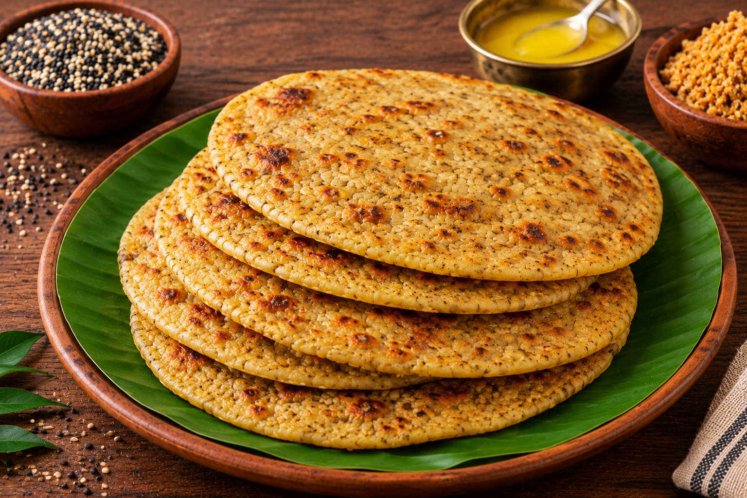 Sesame Stuffed Sweet Flatbread (Ellu Holige / Til Obbattu)
